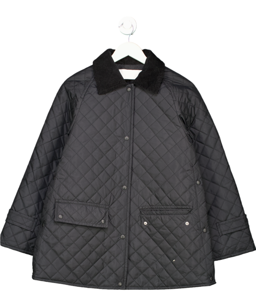 Arket Black Quilted Jacket UK 6