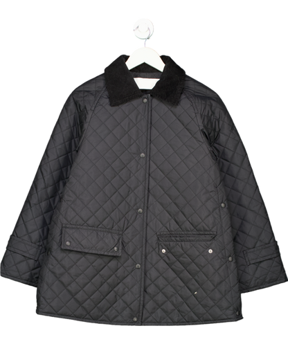 Arket Black Quilted Jacket UK 6