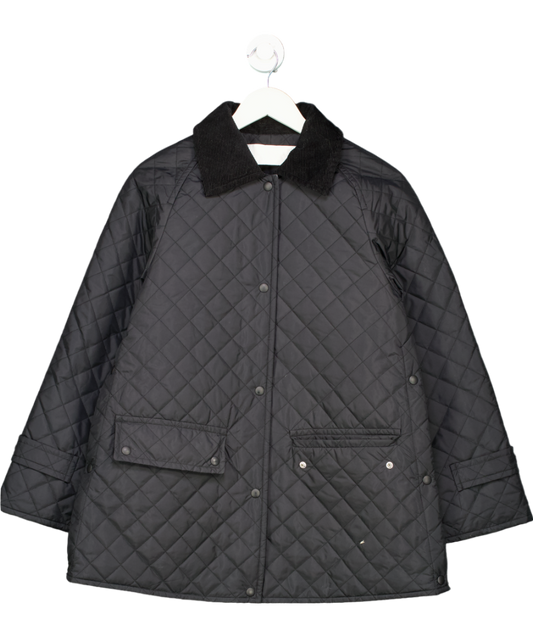 Arket Black Quilted Jacket UK 6