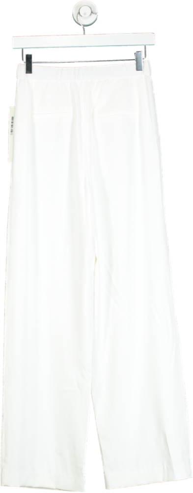 Goelia White Wide Leg Trousers UK 8