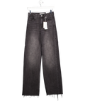 MANGO Black Wash High Waist Wide Leg Jeans UK 4