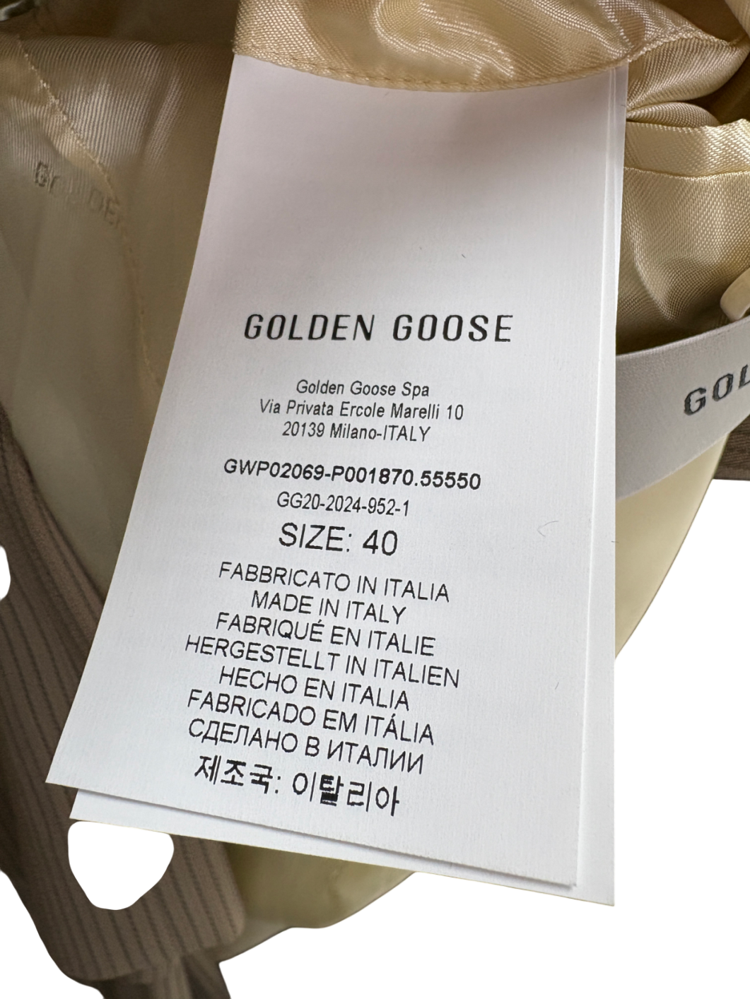 Golden Goose Beige Single Breasted Pinstriped Jacket And Trousers Suit UK XS