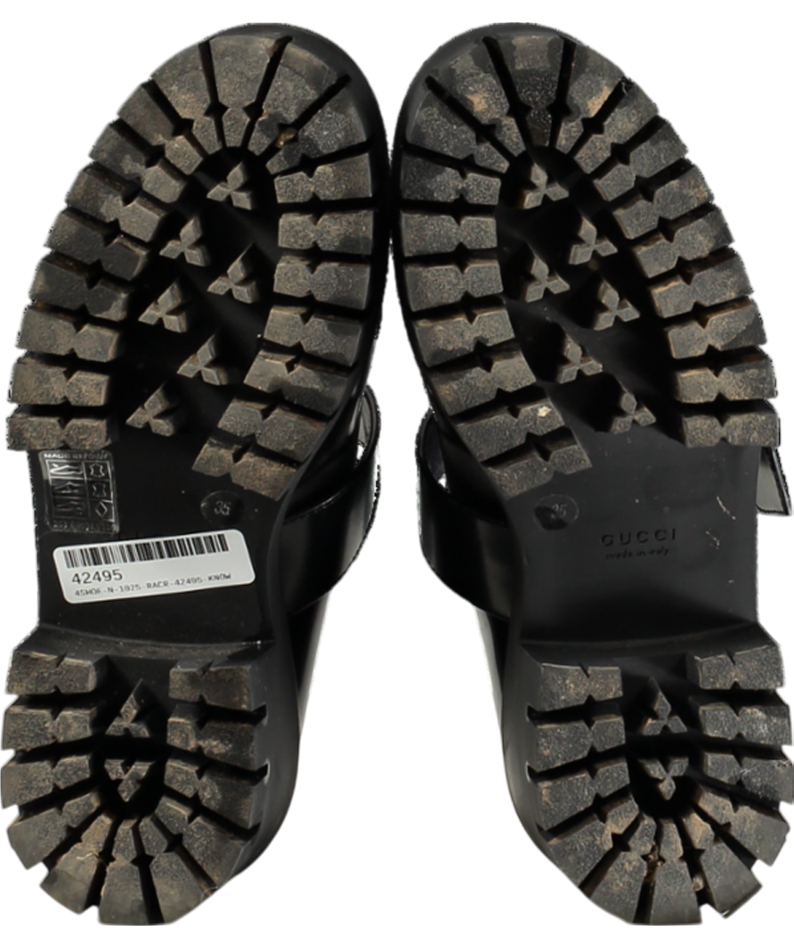 GUCCI Black Horsebit Leather Mary Jane Shoes UK 2 EU 35 👠