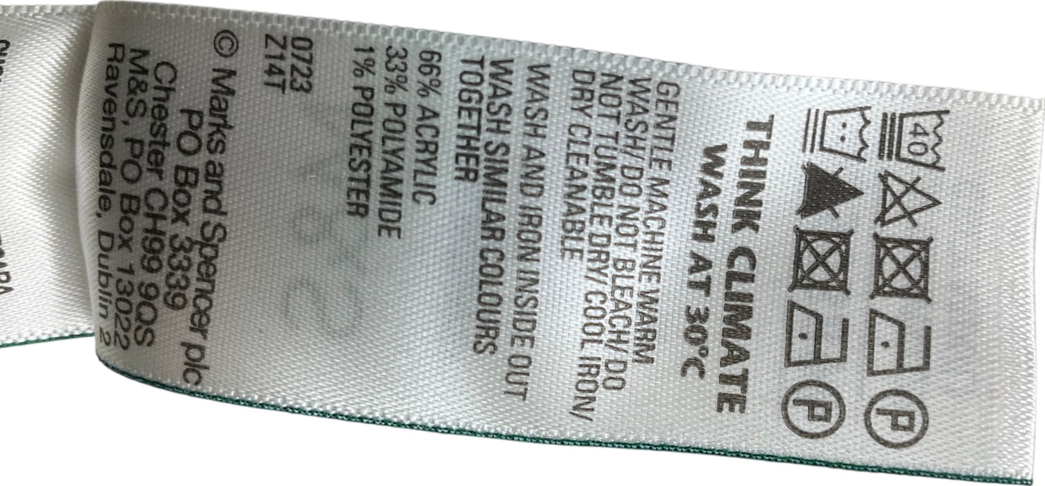 M&S Brown Fairisle Crew Neck Jumper UK L