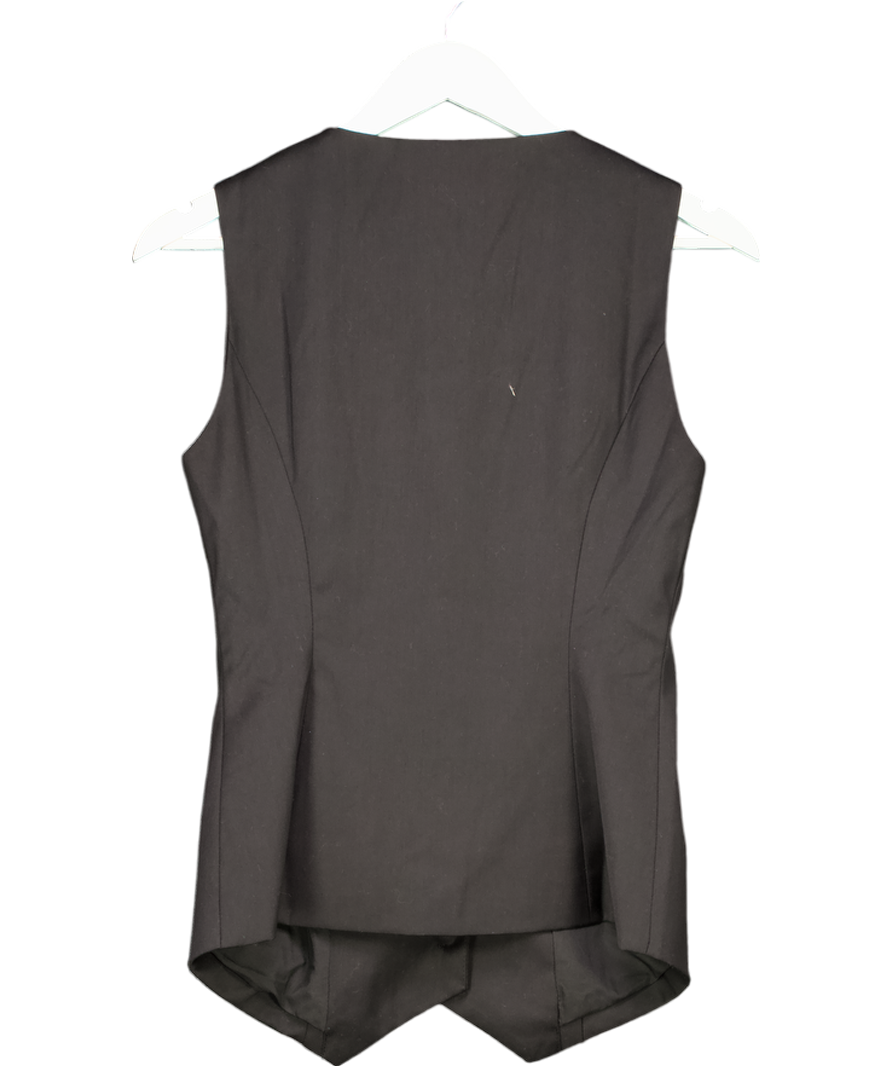 4th & Reckless Black Briella Tailored Waistcoat UK 8
