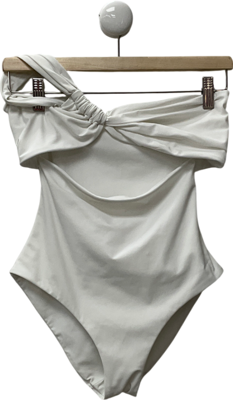 sara cristina White Narcissus One Piece Swimsuit UK XS