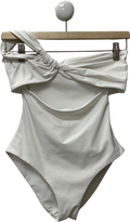 sara cristina White Narcissus One Piece Swimsuit UK XS