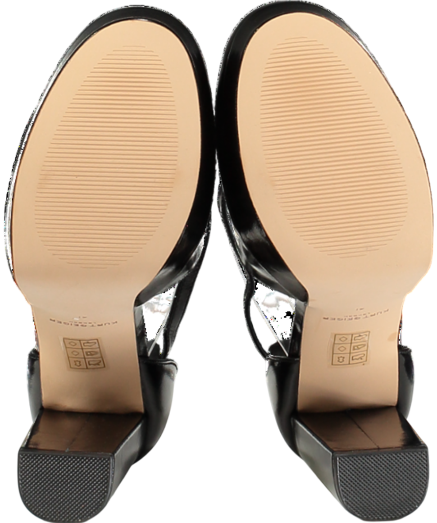 Kurt Geiger Black Shoreditch Platform-heel Leather Courts UK 8 EU 41 👠