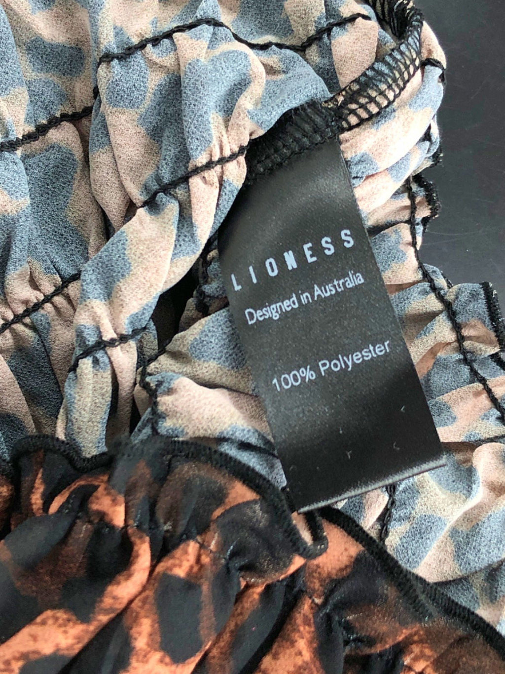 Lioness Leopard Print Pleated Crop Top UK XS