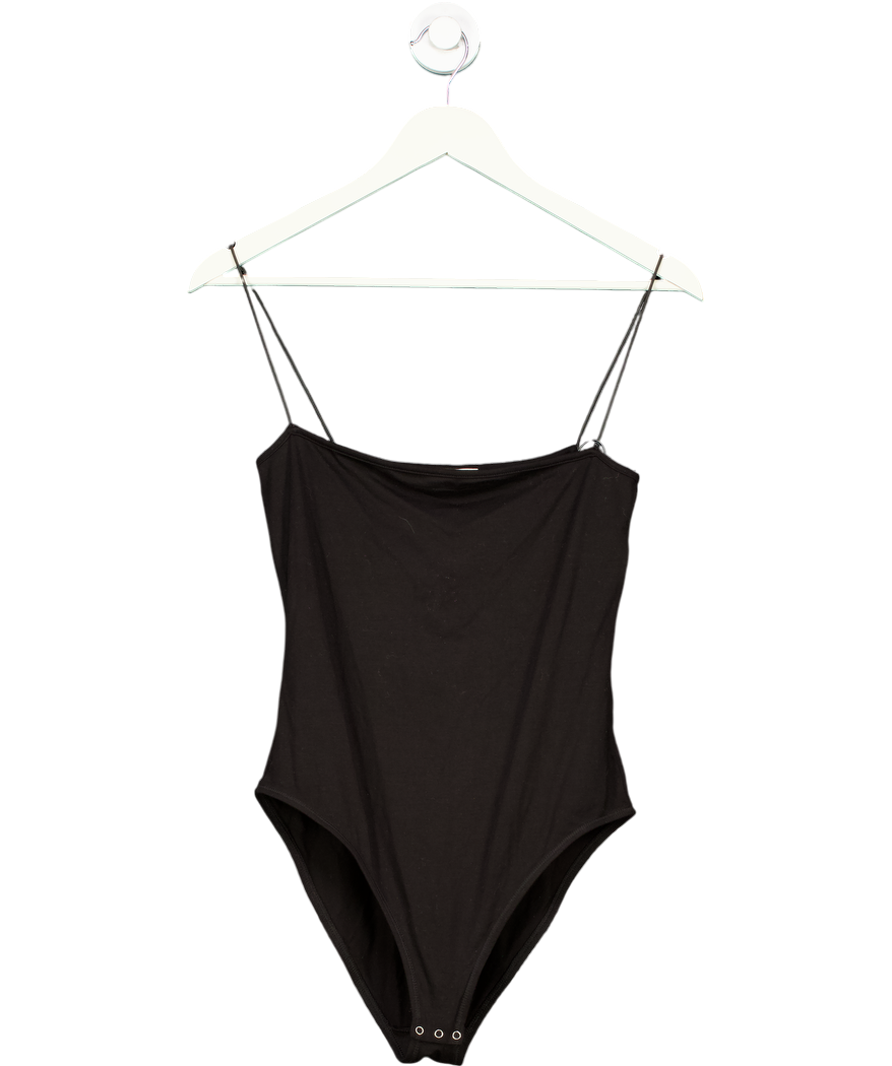 NINETY PERCENT Black Eliza Bodysuit 100% Organic Cotton UK M