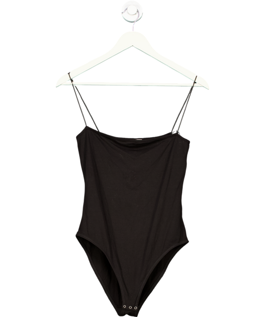 NINETY PERCENT Black Eliza Bodysuit 100% Organic Cotton UK M