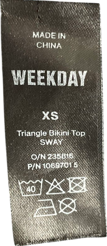 Weekday Blue Minimal Pullover Bikini Top & Scoop Bikini Bottoms UK XS