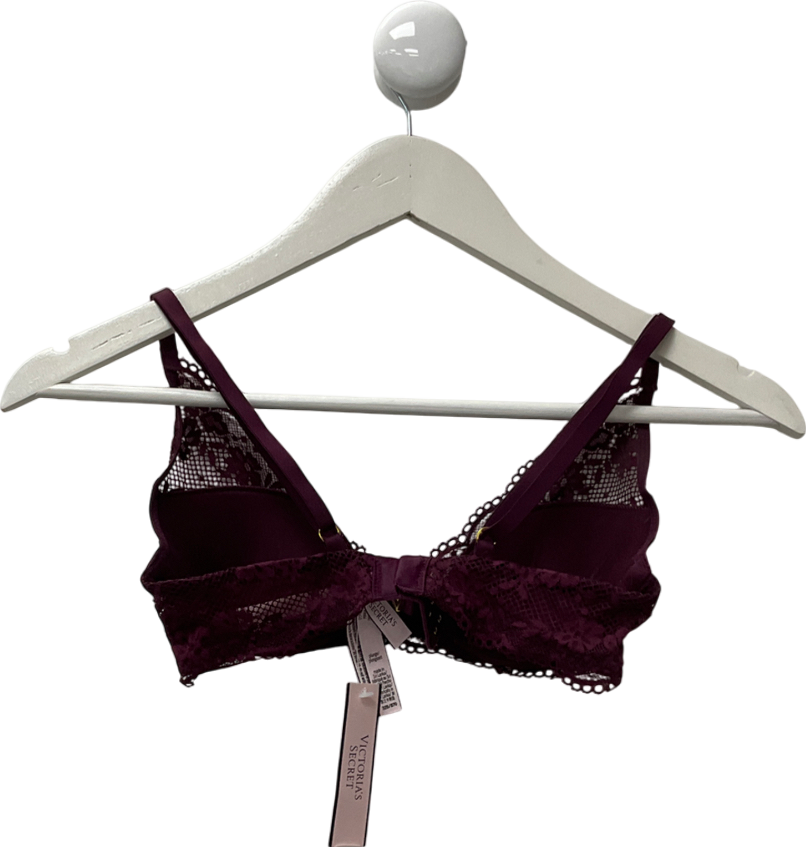 victoria secret Purple Love Cloud Floral Lace Bra UK 32C