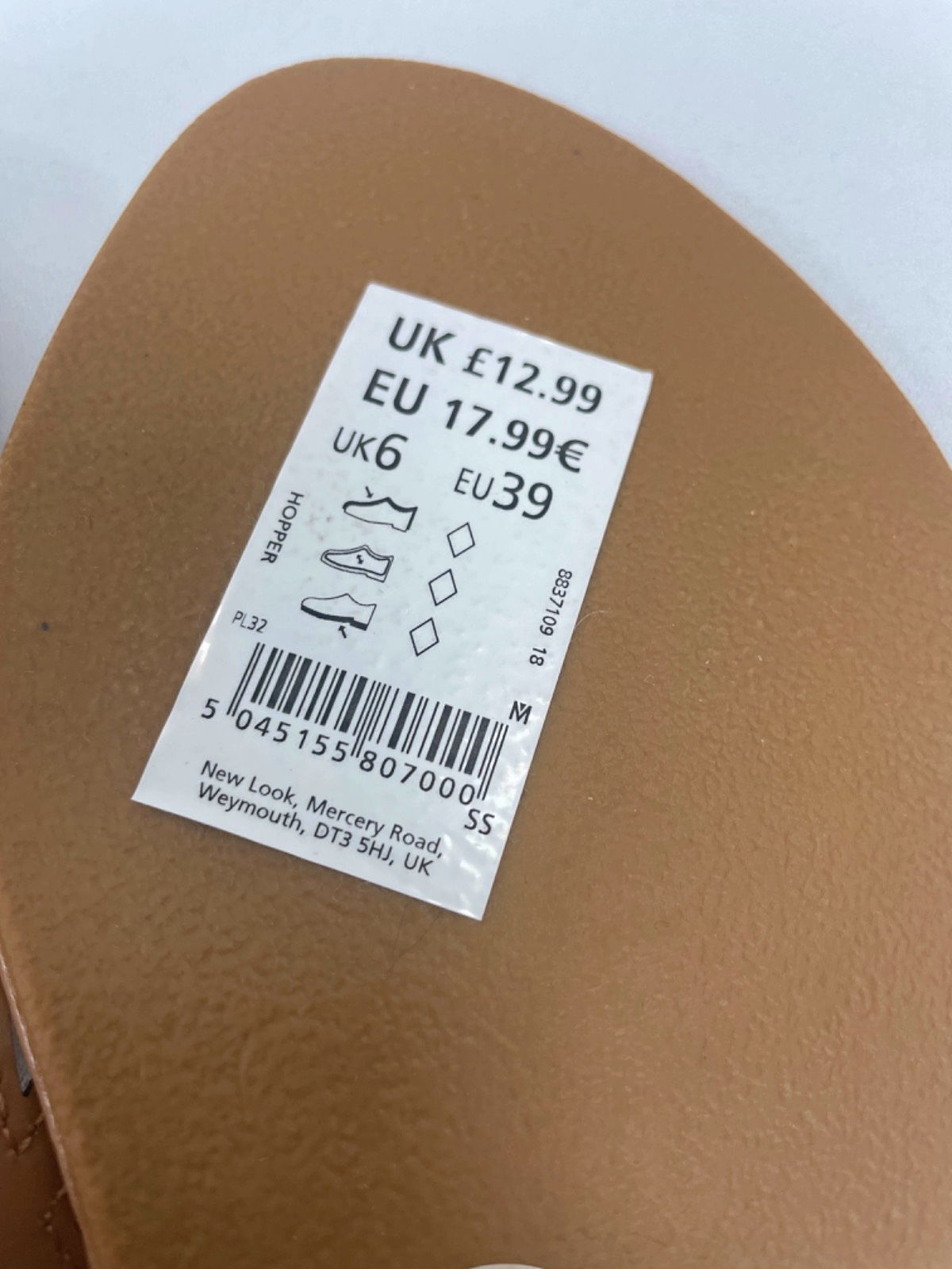 New Look Tan Comfort Sandals UK 6