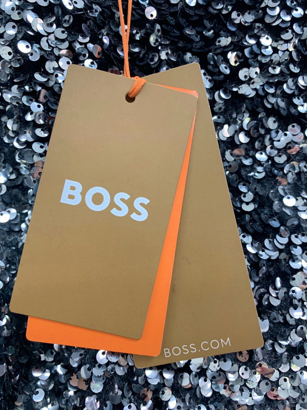 HUGO BOSS Black Sequin Mini Skirt UK 8