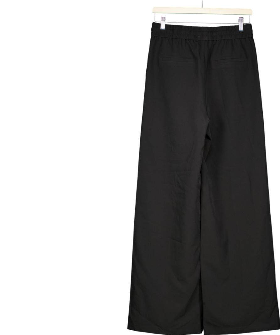 WAT. THE BRAND Seam Front Wide Leg Trousers - Black UK 8