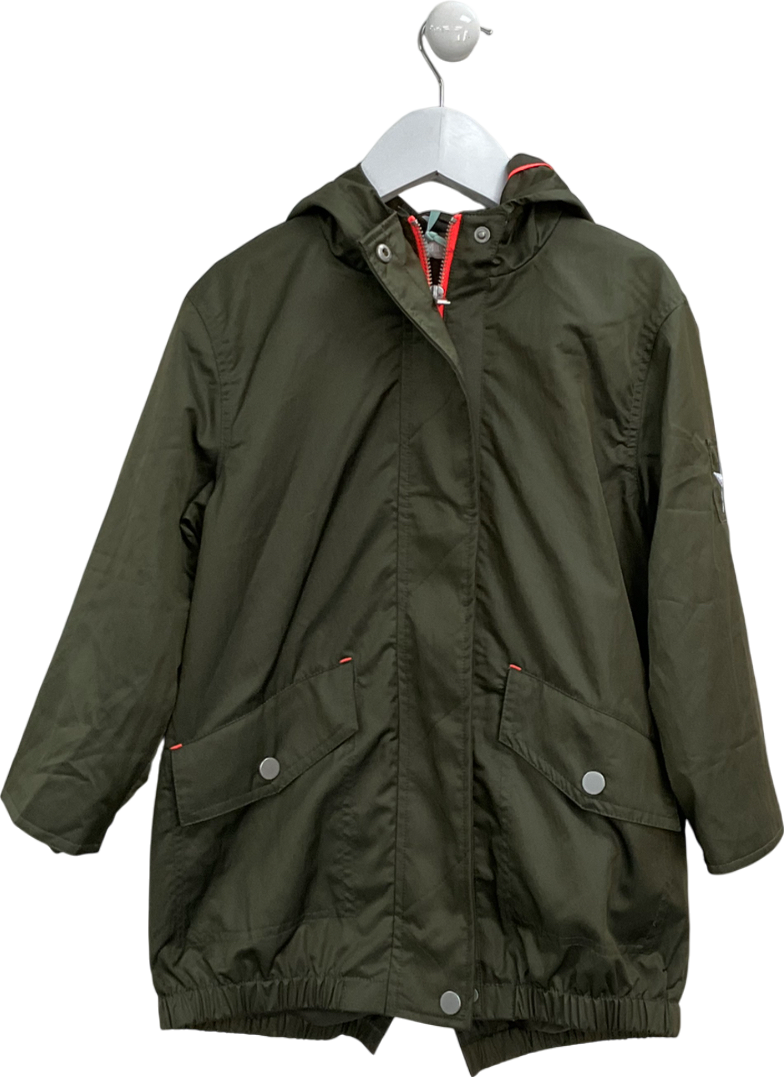 Mintie by Mint Velvet khaki Stripe Back Star embroidered Parka 3 Years