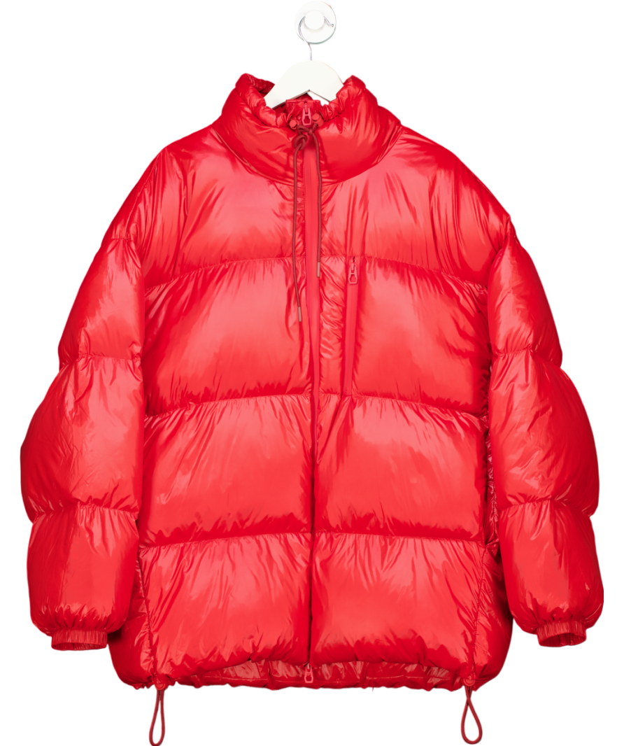 h and m Red Down filled puffer Jacket UK 12