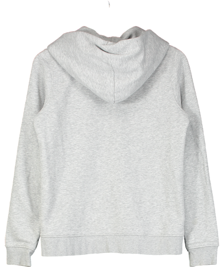 Grey Embroidered Hoodie UK M