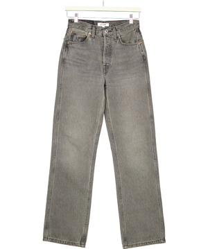 RE/DONE Grey Straight Leg Jeans W24