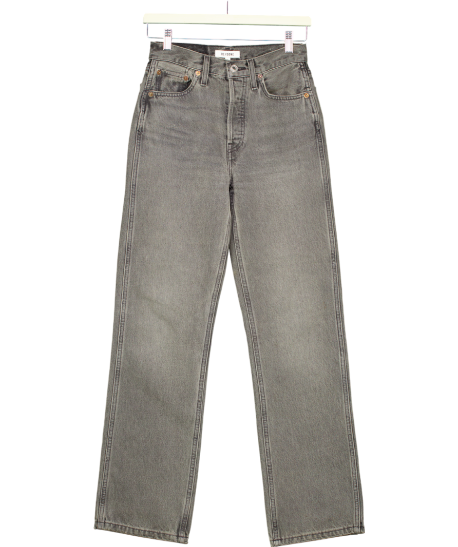 RE/DONE Grey Straight Leg Jeans W24