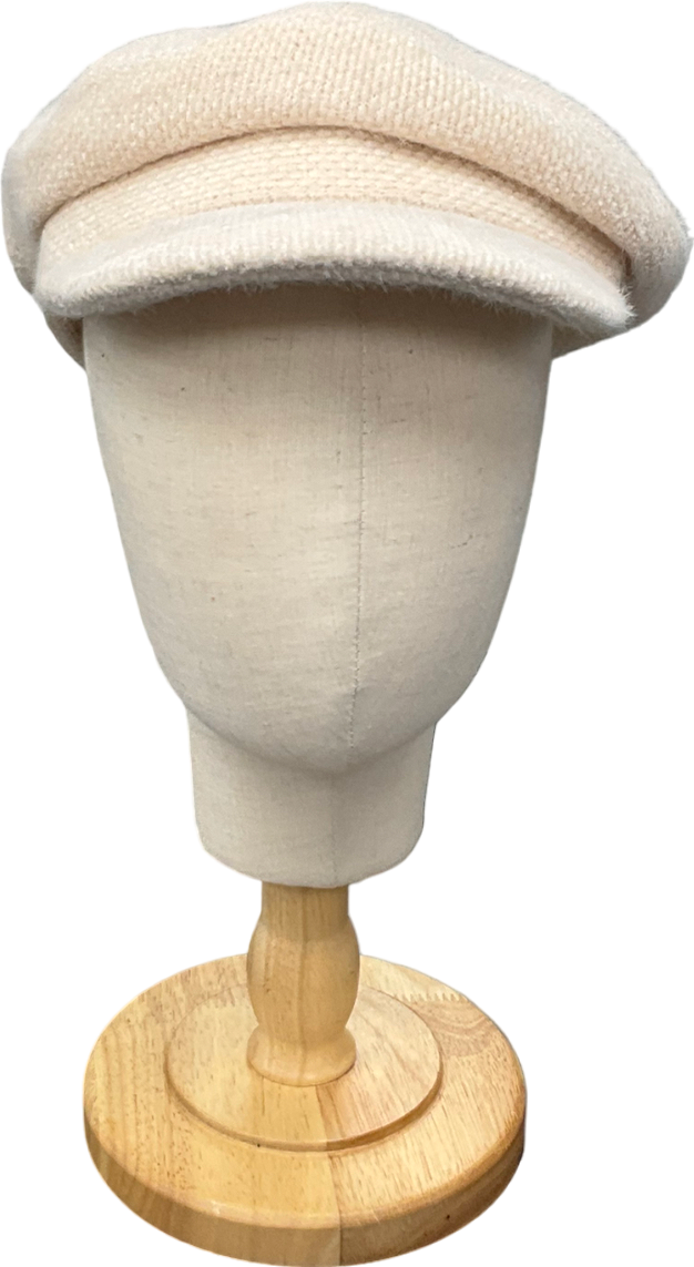 Accessorize Cream Flat Cap One Size