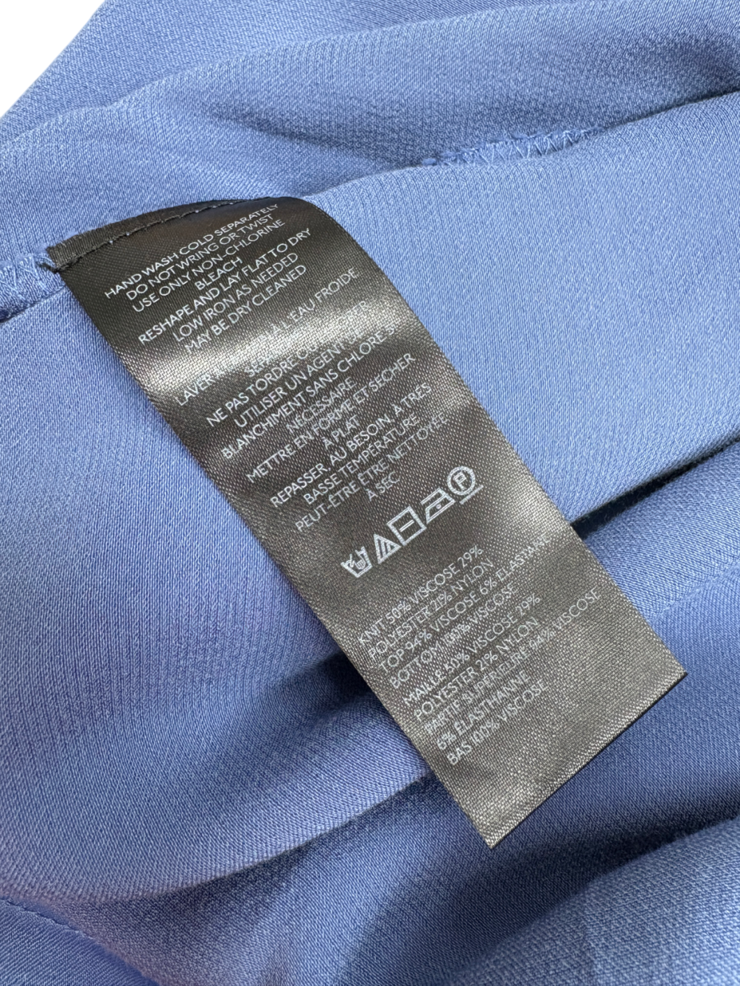 Free People Blue Satin Blend Midi Dress UK XS