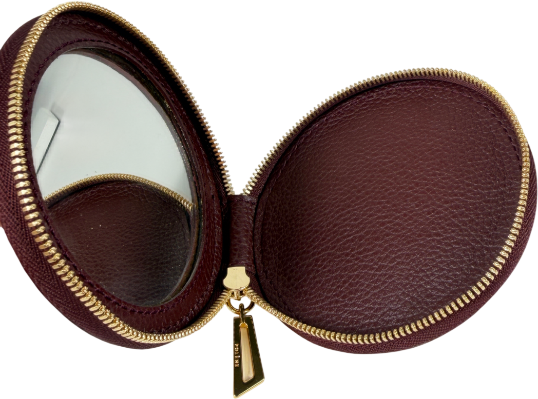 Polene Leather Mirrored Small Case Red One size