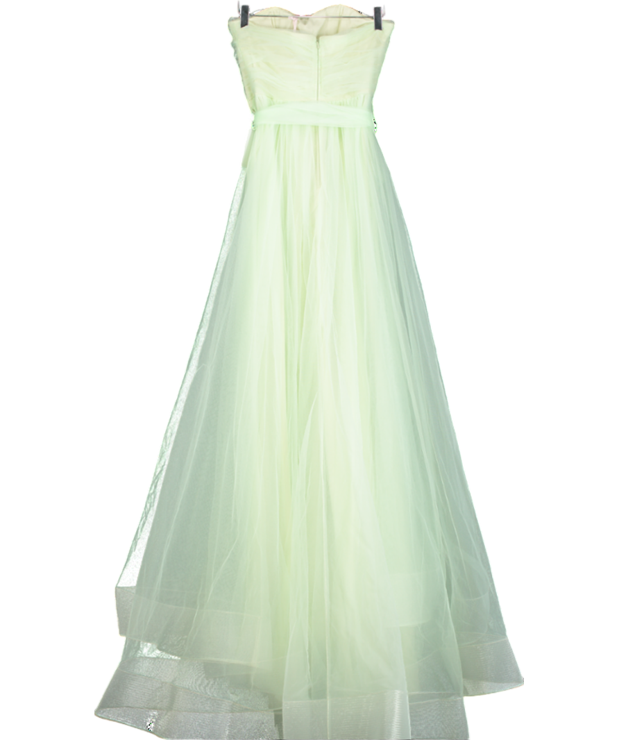 True Decadence Green Theodora Strapless Maxi Dress UK 8