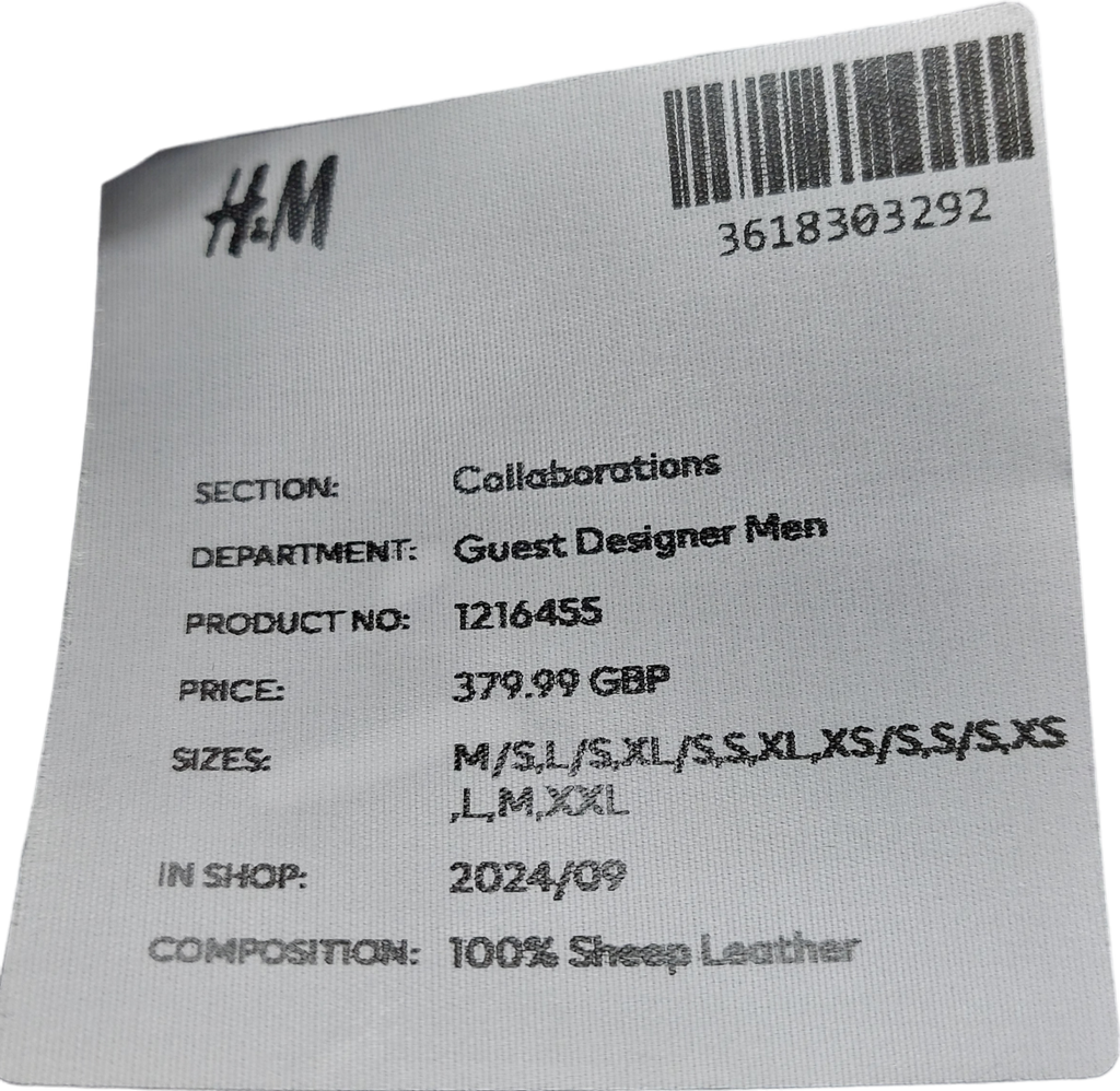 H&M Black Leather Oversize Blazer UK L