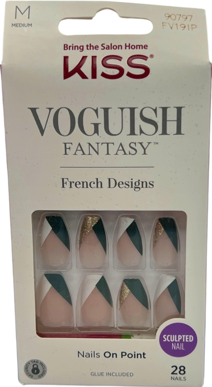 Kiss Voguish Fantasy French Designs Nails On Point Medium