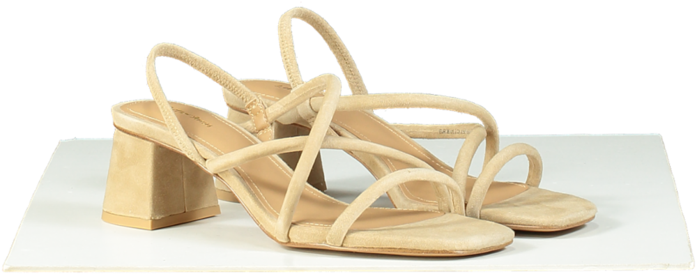 & Other Stories Nude Strappy Block Heel Sandals UK 3