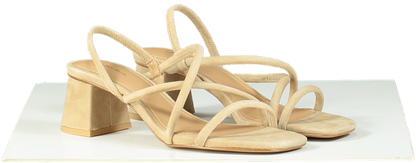 & Other Stories Nude Strappy Block Heel Sandals UK 3