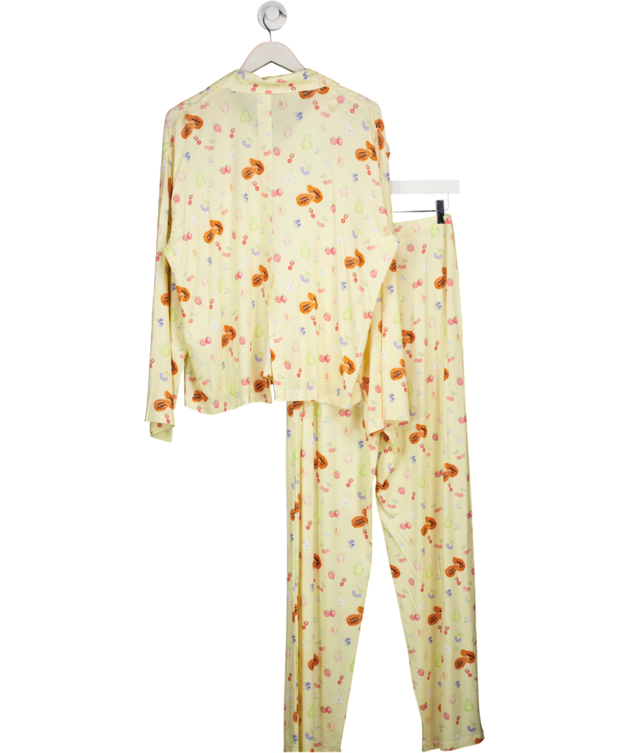 DJERF AVENUE 2-piece Lemon Yellow Go Slow Fruits Pyjama Set UK S