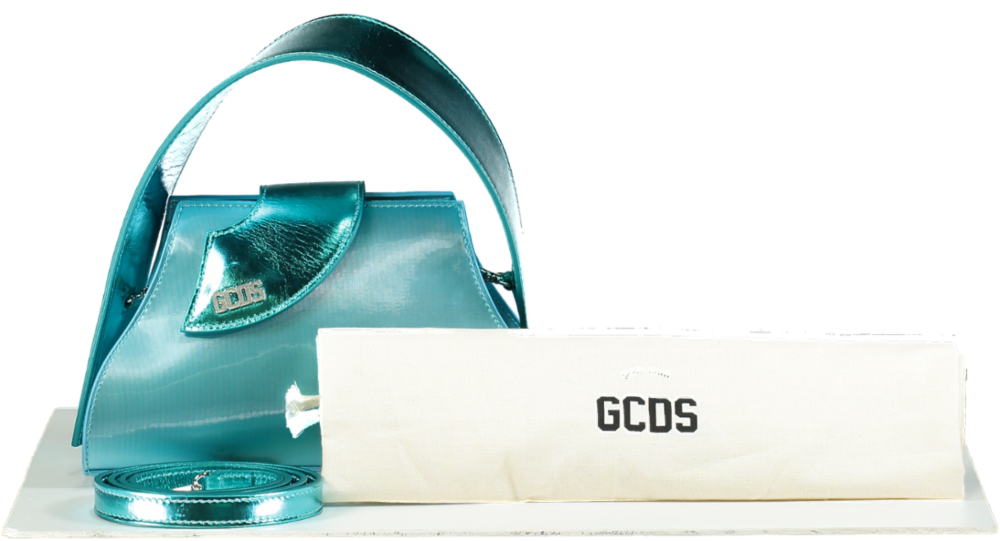 GCDS Blue Comma Transpallic Small Bag One Size