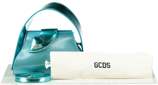 GCDS Blue Comma Transpallic Small Bag One Size