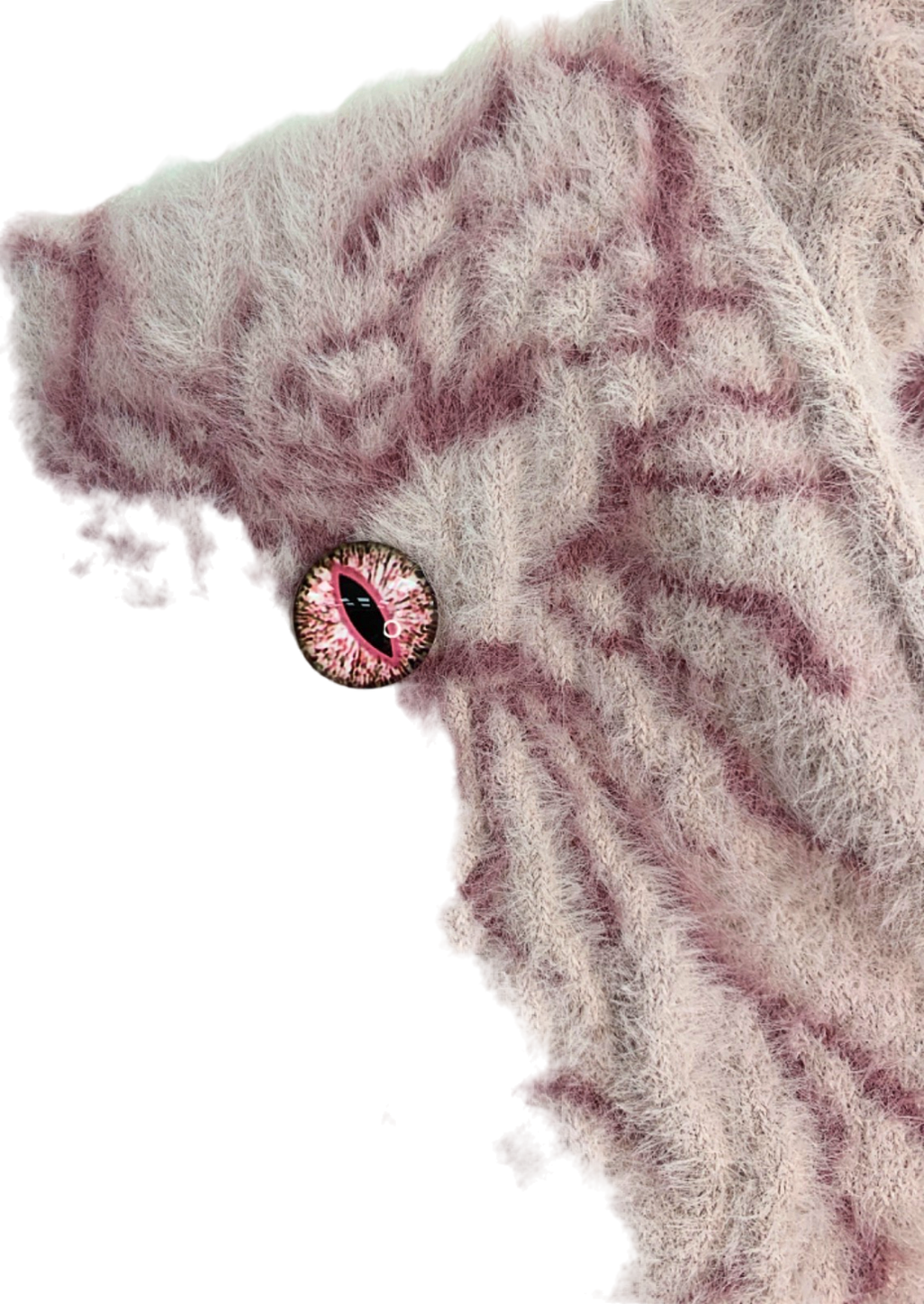 Flower & Bros Market Pink Fuzzy Cropped Cardigan S