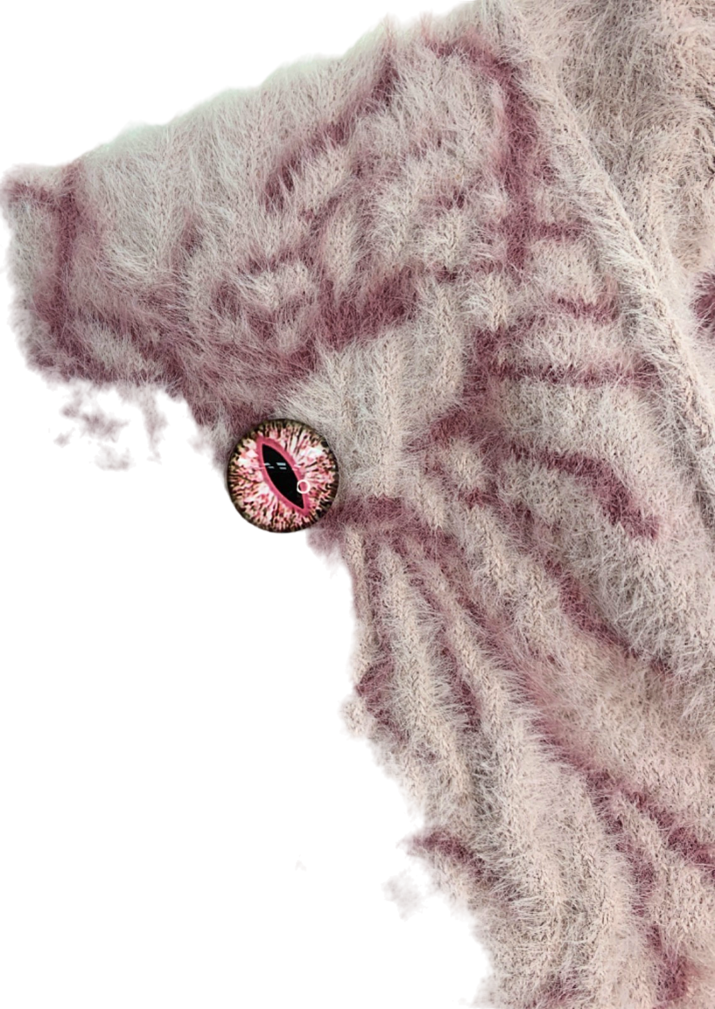 Flower & Bros Market Pink Fuzzy Cropped Cardigan S