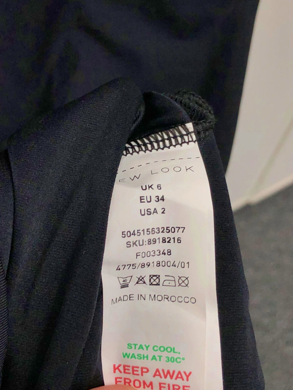 New Look Black Bodycon Midi Dress UK 6