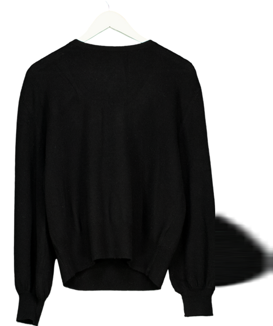 Sinead Keary Black "the Lily" - Cashmere Bow Back Sweater UK M