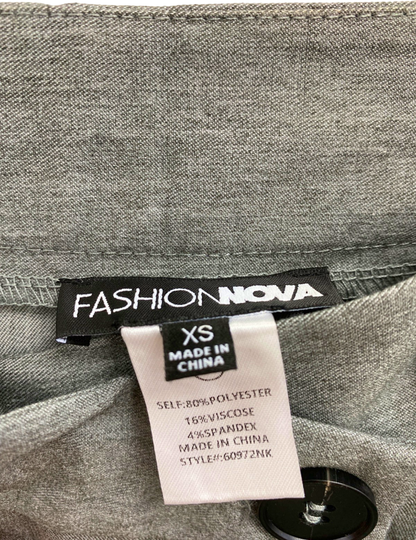 Fashion Nova Grey Wide Leg Pants UK XS