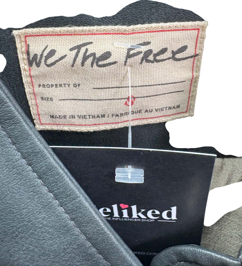 We The Free Black Vinny Vegan Bomber Jacket UK S