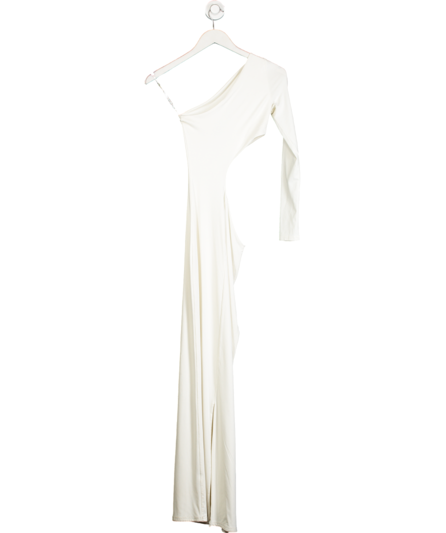 Meshki Cream One Shoulder Maxi Dress UK XS