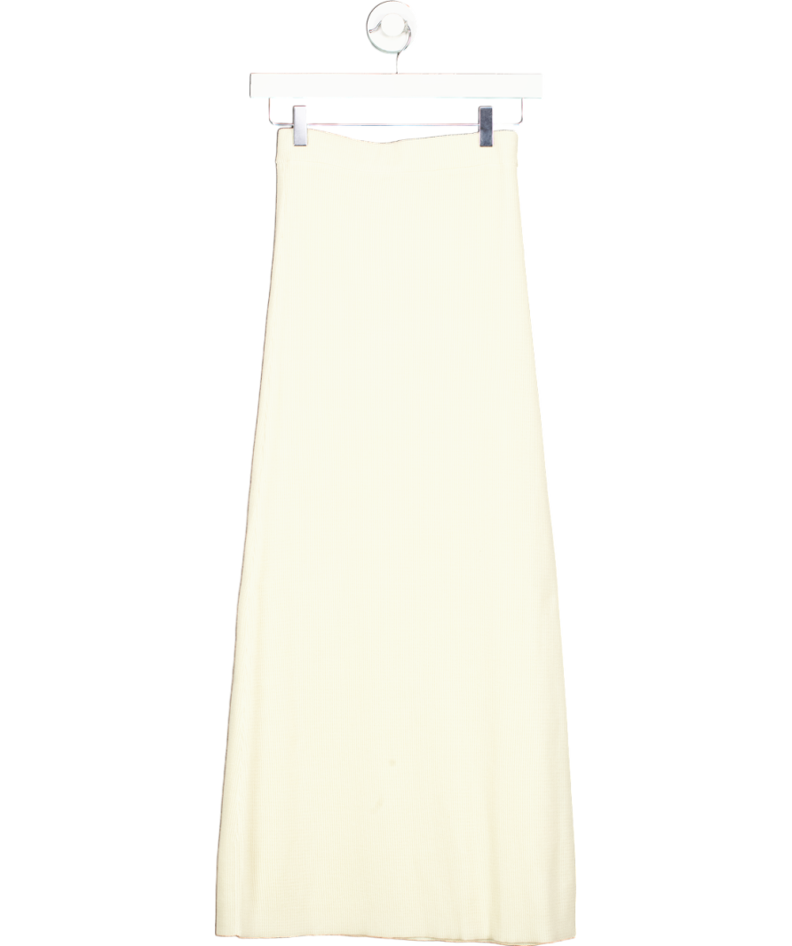 PRETTY LAVISH Cream Camille Midaxi Knit Skirt UK S
