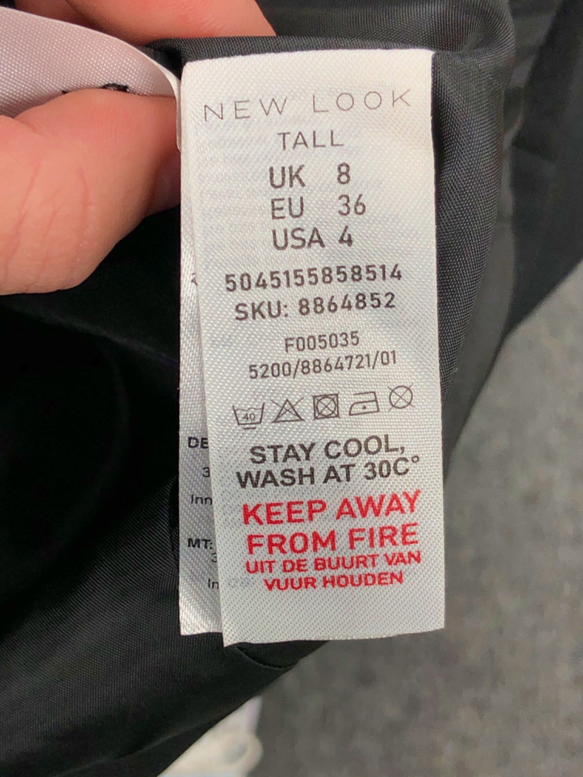 New Look Black Tall Button-Up Waistcoat UK 8