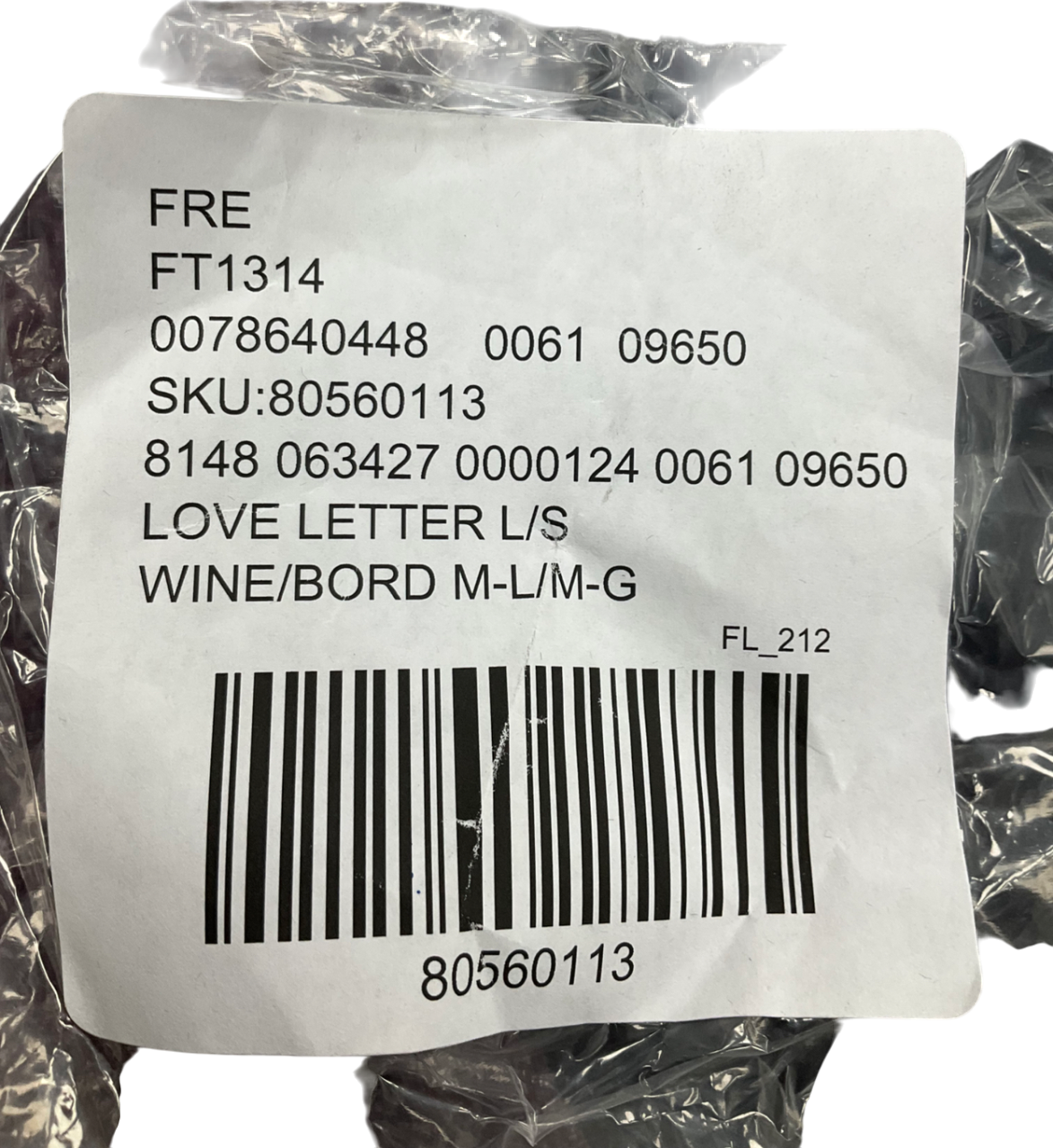 Free People Red Love Letter Long Sleeve Top UK M/L