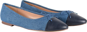 TALBOTS Blue Ansly Denim Nappa Ballet Flats Us10.5 UK 7.5 EU 40.5