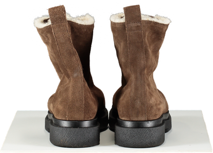 Arket Brown Faux Fur Leather Boots UK 7 EU 40 👠
