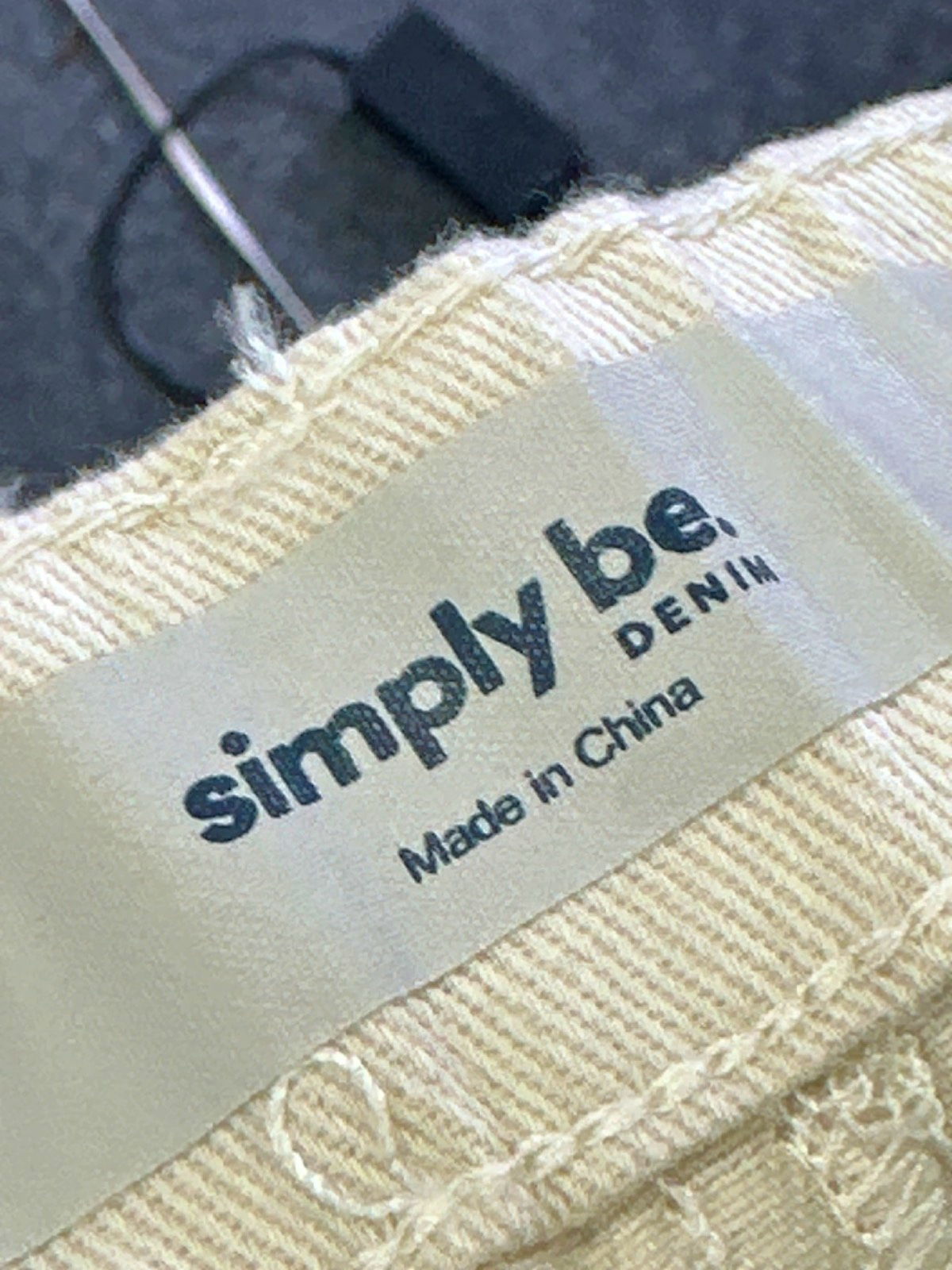 Simply Be Beige Denim Skirt UK 18