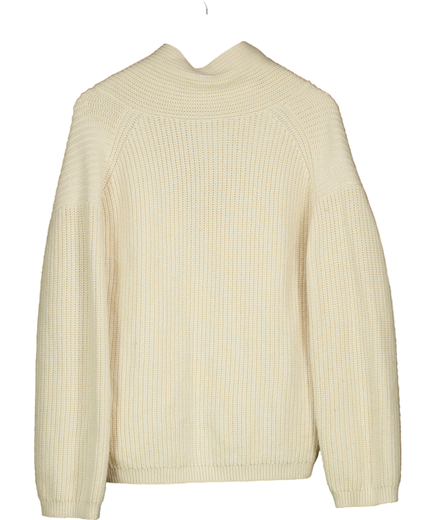 Arket Cream Shawl Collar Jumper UK S